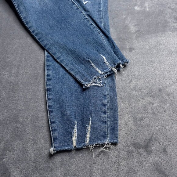 Pistola Womens Distressed Skinny Jeans 31 Medium Wash Mid Rise Holes Stretch - Picture 7 of 9